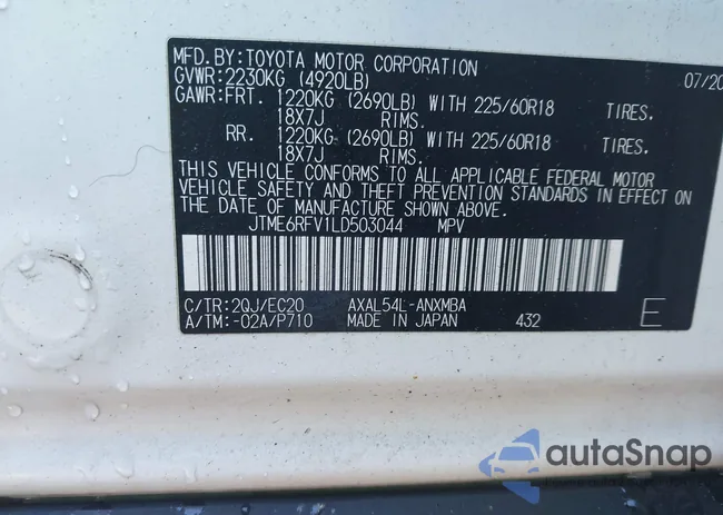 JTME6RFV1LD503044: 44409399