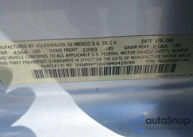 3VWRM71K09M042695: 44408443