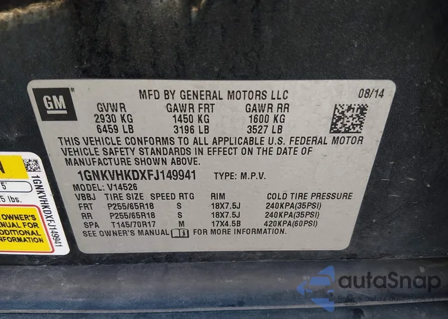 1GNKVHKDXFJ149941: 44408444