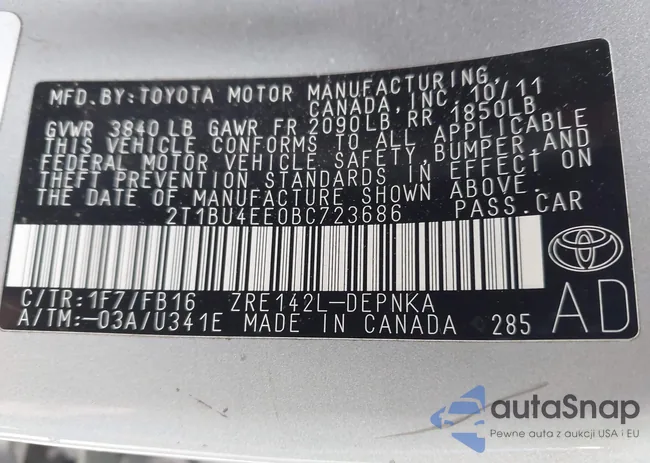 2T1BU4EE0BC723686: 44408564