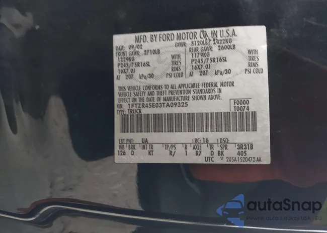 1FTZR45E03TA09325: 44408650