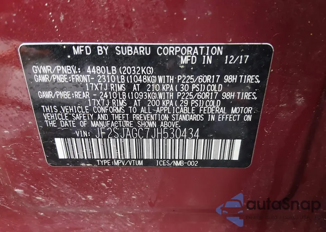 JF2SJAGC7JH530434: 44408759