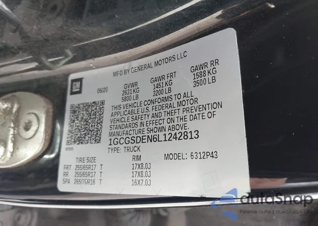 1GCGSDEN6L1242813: 44409864