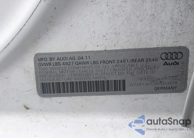 WAUFFAFL2BN053379: 44409941
