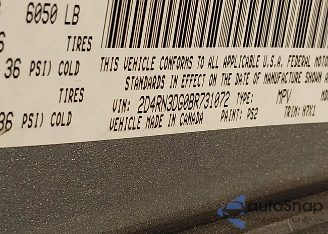 2D4RN3DG0BR731072: 44409942