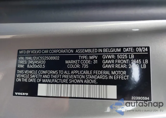 YV4L12UC5S2508902: 44409982