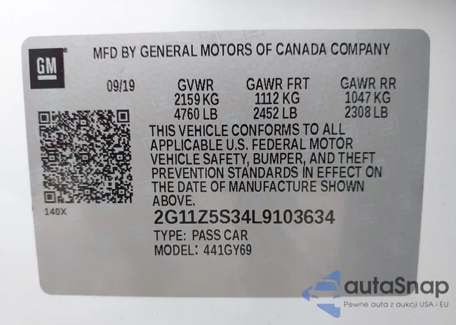 2G11Z5S34L9103634: 44410024