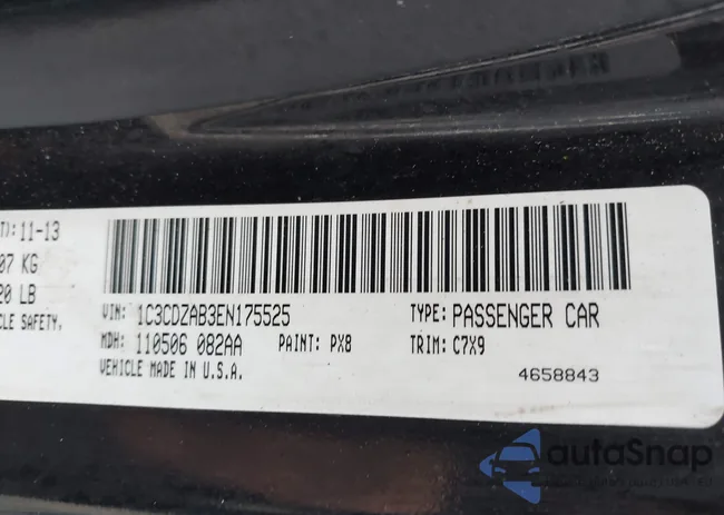 1C3CDZAB3EN175525: 44410044