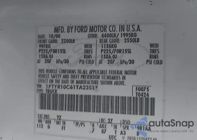 1FTYR10C61TA23517: 44410053