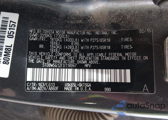 5TDBW5G12FS118947: 44410199