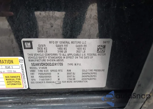 5GAKVDKD6DJ241709: 44410211