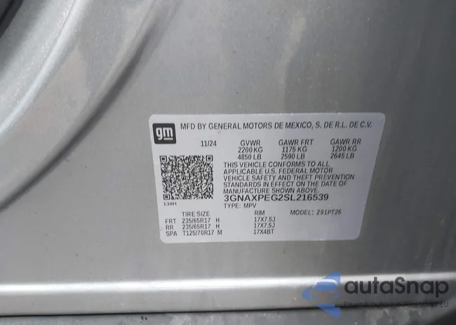 3GNAXPEG2SL216539: 44410212