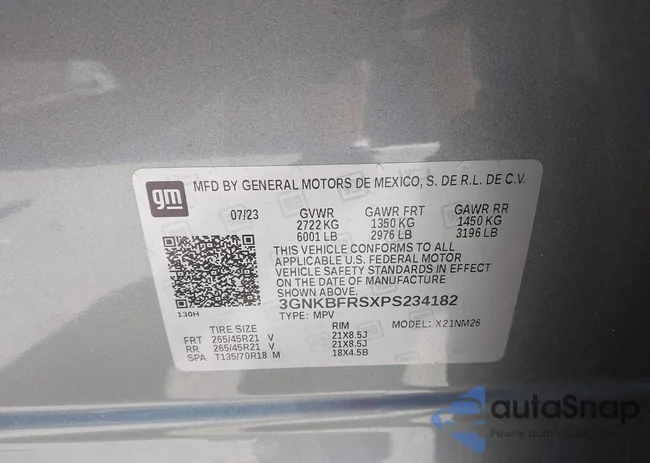 3GNKBFRSXPS234182: 44410230