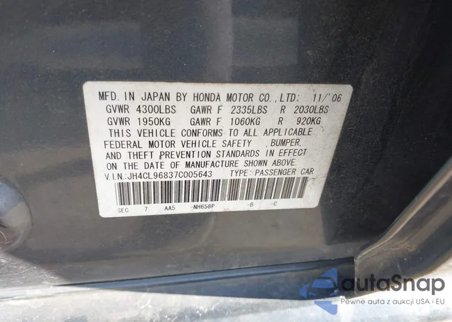 JH4CL96837C005643: 44410279