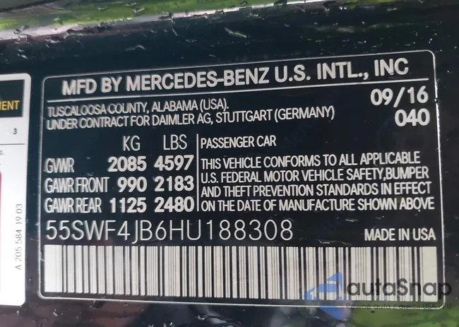 55SWF4JB6HU188308: 44410280