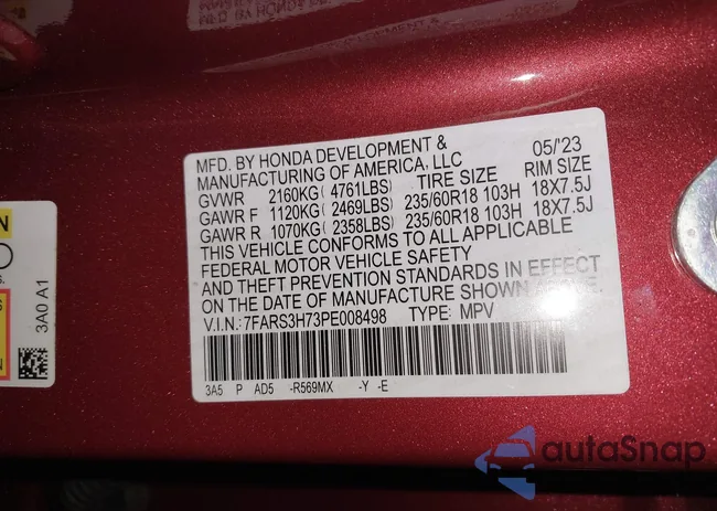 7FARS3H73PE008498: 44410313