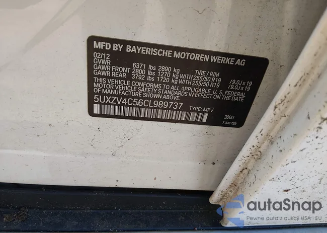 5UXZV4C56CL989737: 44410428