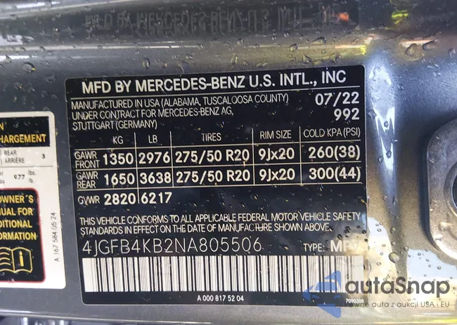 4JGFB4KB2NA805506: 44409465