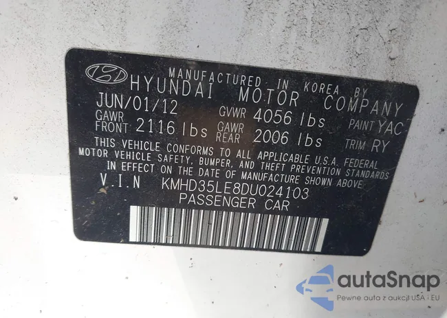 KMHD35LE8DU024103: 44409583