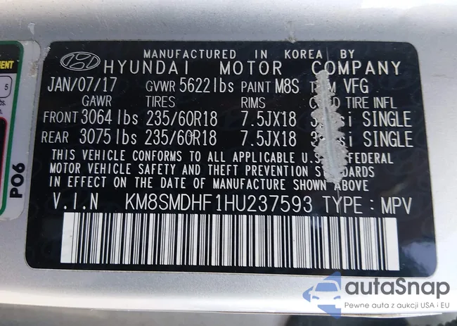 KM8SMDHF1HU237593: 44409596