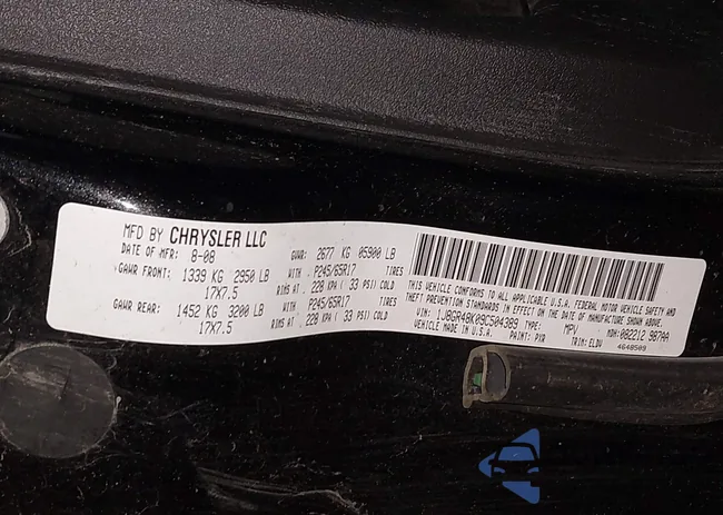 1J8GR48K09C504389: 44410846