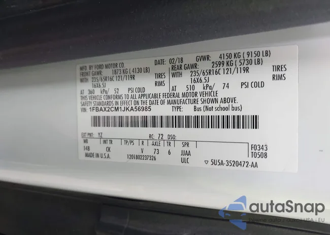 1FBAX2CM1JKA56985: 44410966