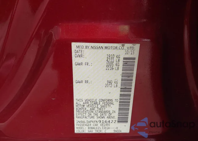 1N4AL3APXFN916422: 44411020