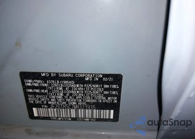 JF2GTHSC7MH323935: 44411021