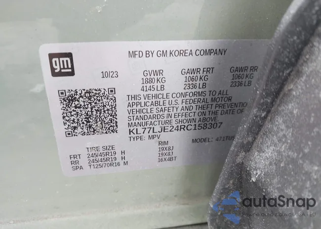 KL77LJE24RC158307: 44411092