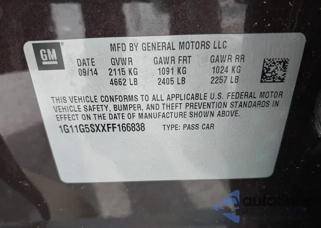 1G11G5SXXFF166838: 44411124