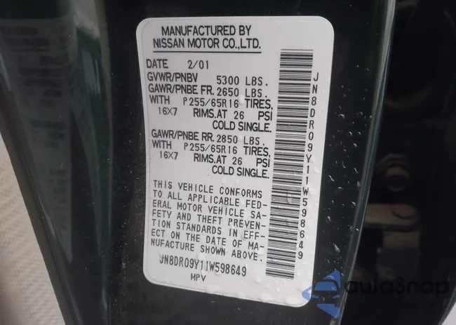 JN8DR09Y11W598649: 44411232