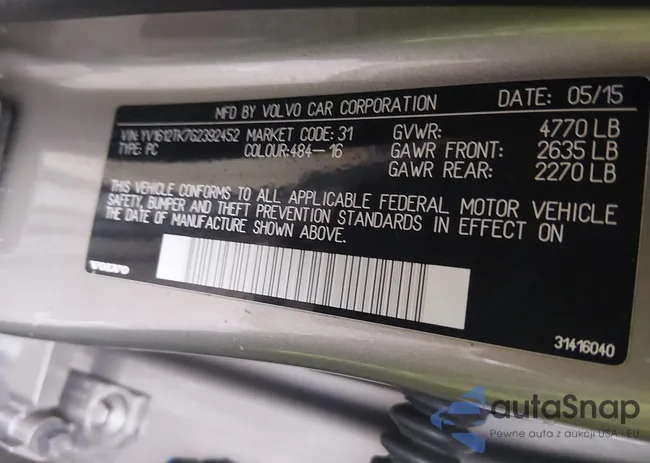 YV1612TK7G2392452: 44411241