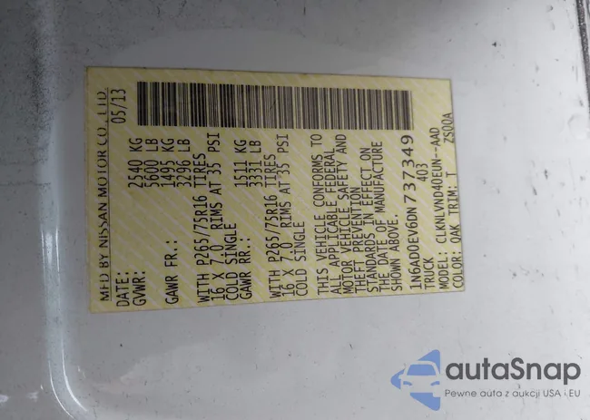 1N6AD0EV6DN737349: 44411249