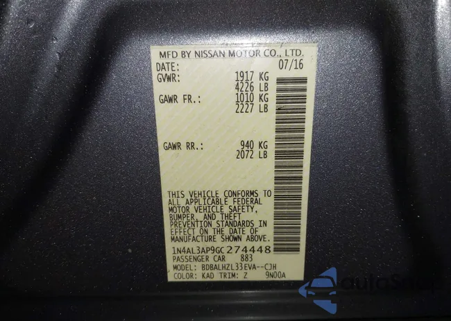 1N4AL3AP9GC274448: 44411282