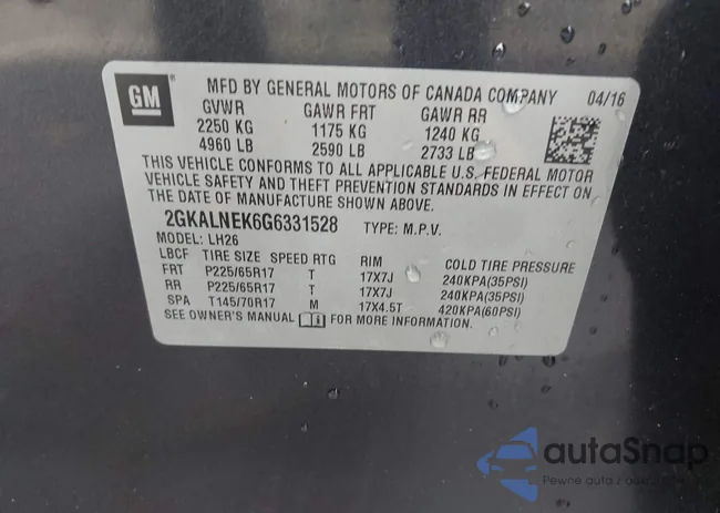 2GKALNEK6G6331528: 44411366