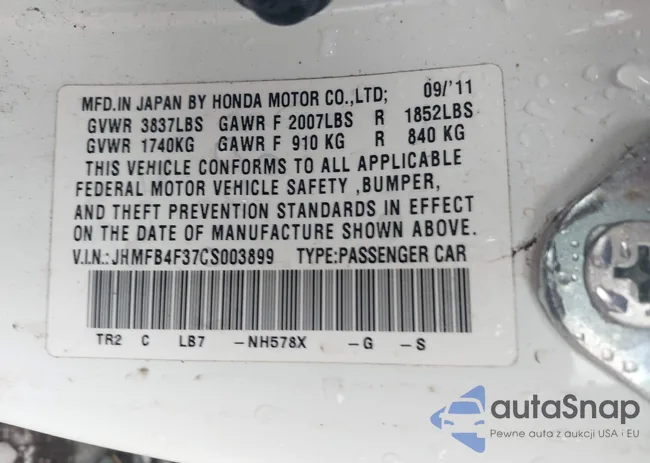 JHMFB4F37CS003899: 44410449