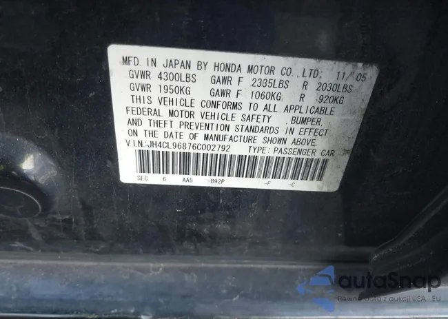 JH4CL96876C002792: 44410579