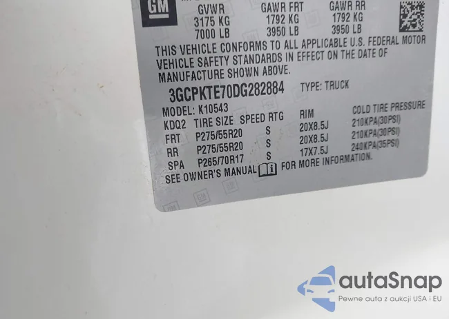 3GCPKTE70DG282884: 44410675