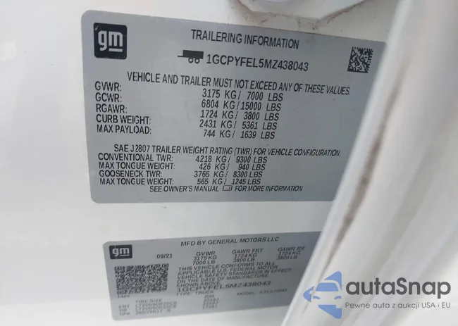 1GCPYFEL5MZ438043: 44410778