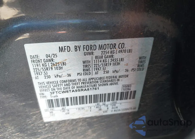 3FTCW8TA9SRA81761: 44410799