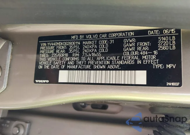 YV440MDK0G2806114: 44411900