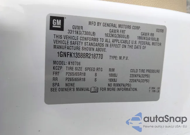 1GNFK13588R218770: 44412066