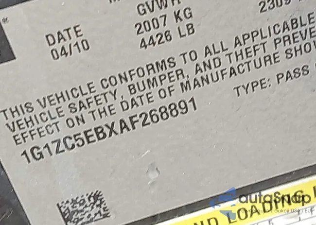 1G1ZC5EBXAF268891: 44412090