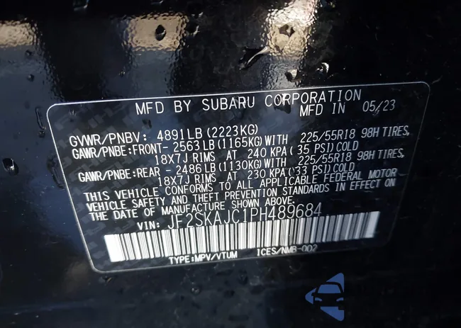 JF2SKAJC1PH489684: 44412156