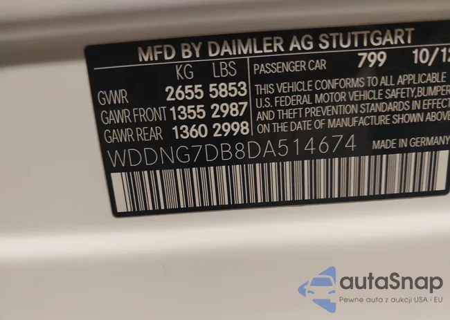 WDDNG7DB8DA514674: 44412221