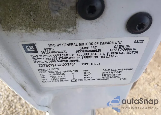 2GTEC19T331332491: 44412233