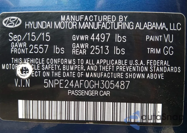 5NPE24AF0GH305487: 44411460