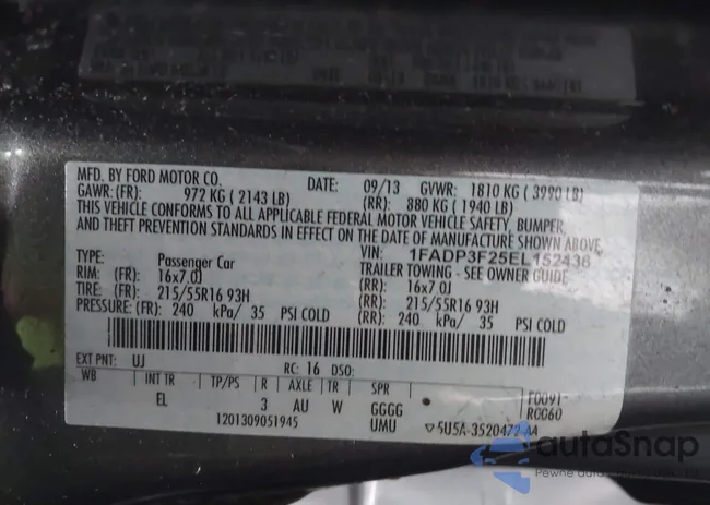 1FADP3F25EL152438: 44411461