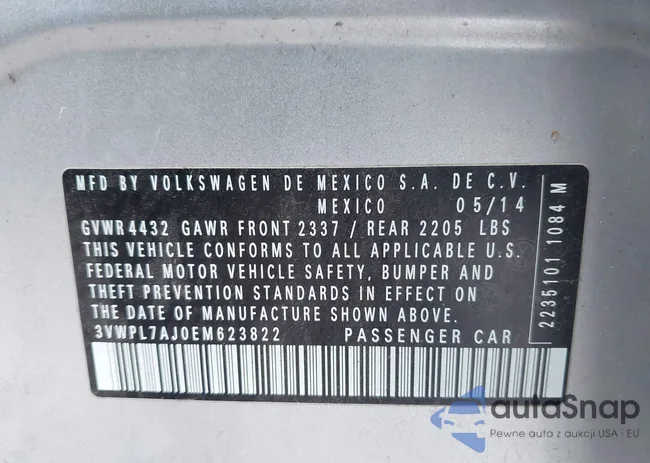 3VWPL7AJ0EM623822: 44411532