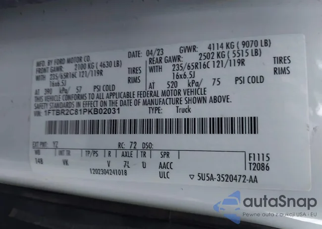 1FTBR2C81PKB02031: 44411694